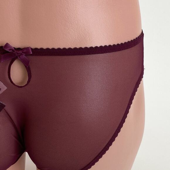 Victoria's Secret Very Sexy Lined Demi Bra 32C Brief XS Burgundy Set - Picture 11 of 12